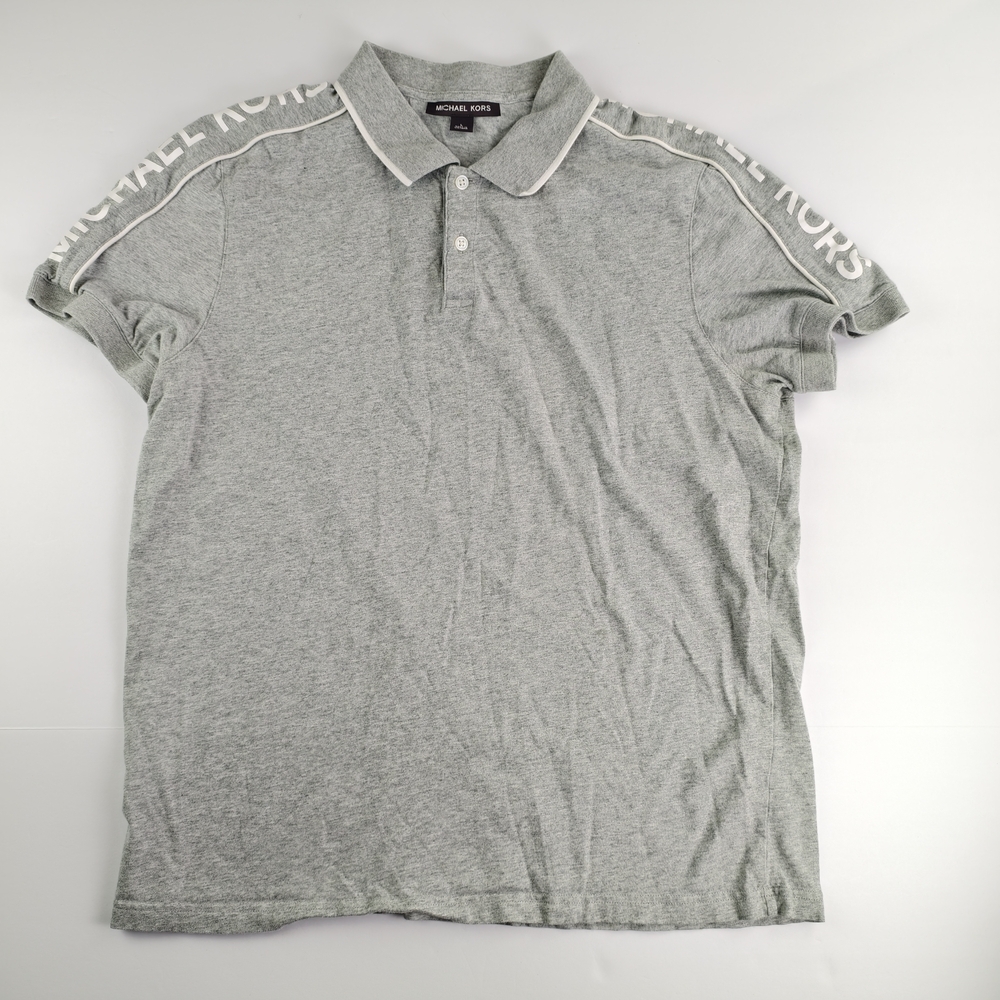 Michael Kors Men’s Polo Shirt Smart Casual Everyday Soft Heather Gray Size L